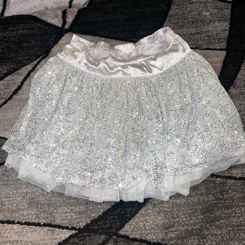 Silver Sequin Girl’s Skirt